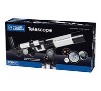 Thames & Kosmos Telescope STEM Kit for Kids | 100x Magnification & Built-in Compass | Ages 8+ | Entry-Level Astronomy | Explore Moon, Planets & Terrestrial Views with Tripod & Finderscope