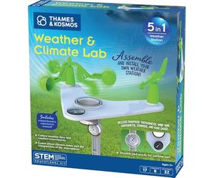 Thames & Kosmos - Weather & Climate Lab - Kids Science Kits, Learning Resources About Physics and Engineering, STEM Toys for Science Experiments, Ages 6+, White
