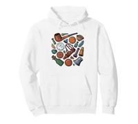 Thames Mudlark Wading Boots Trowel River Scene Illustration Pullover Hoodie