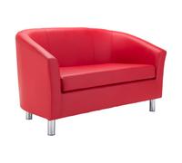 Thames Polyurethane Tub Reception Sofa, Red