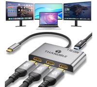 THANDBLE USB C to 3 HDMI Adapter with 100W PD Charging, Triple 4K60Hz Monitor Extender for Dell/Surface Pro/HP, HDMI Splitter Extended Display Hub, Plug & Play Laptop Multi-Screen Adapter