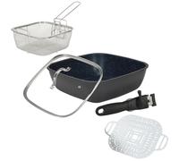 THANE Diamond Deep Frying Pan Set - Navy