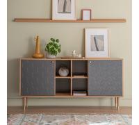 Thane Oak Embossed Sideboard Grey