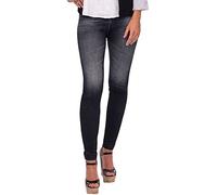 Thane Slim N Lift Caresse Jeans Skinny Seamless High Waist Jeggings Shapewear Slimming Fit Bum Lifting Tummy Tuck Waist Control Denim Look Shaper Trousers (XXL, Black)