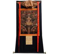 Thangka Art - The 7th Dalai Lama - Kelzang Gyatso Thangka - High-resolution Digital Giclee Print and Double Layer Hand Framed - Buddhist Tapestry Wall Hanging - 47"×32"(Frame Color 7)