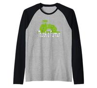 Thank a Farmer - Tractor Green Raglan Baseball Tee