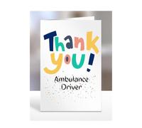 Thank card for Ambulance Driver, men, women, him, her, colleague, boss, manager, supervisor, friend, gifts, presents for christmas, happy birthday, A5-213a_29
