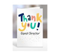 Thank card for Band Director, men, women, him, her, colleague, boss, manager, supervisor, friend, gifts, presents for christmas, happy birthday, A5-213a_64