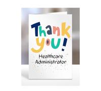 Thank card for Healthcare Administrator, men, women, him, her, colleague, boss, manager, supervisor, friend, gifts, presents for christmas, happy birthday, A5-213b_1
