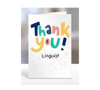 Thank card for Linguist, men, women, him, her, colleague, boss, manager, supervisor, friend, gifts, presents for christmas, happy birthday, A5-213b_80