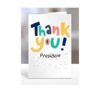 Thank card for President, men, women, him, her, colleague, boss, manager, supervisor, friend, gifts, presents for christmas, happy birthday, A5-213b_220