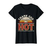 Thank God for Making Me Hot Confident Vibes - Value Graphic T-Shirt, Women, Black, M