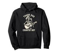 Thank God I'm A Country Music Boy Cowboy Western Retro Pullover Hoodie