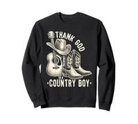 Thank God I'm A Country Music Boy Cowboy Western Retro Sweatshirt