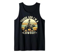Thank God I'm A Country Music Boy Cowboy Western Retro Tank Top