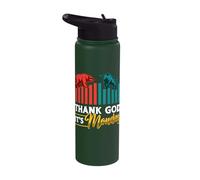 Thank God It´s Monday Stock Market Trader Stainless Steel Insulated Water Bottle