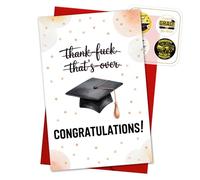 Thank That’s Over Card Happy Congrats Graduation Cards 2026 Gift for High School Student College Daughter Son Him Her Friends Gifts Congratulations Graduate Diploma Grad Greeting Card 5.3'' x 8" G36