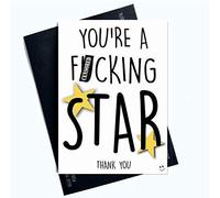 Thank You Adult Cards Funny Greeting Cards for Him Profanity Cards for Her Appreciation Card for Work Colleagues Boyfriend Husband Fiancé Fiancée LGBTQ LGBT Gifts Comedy PC810