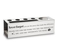 Thank you Appreciation gifts for Mentor Teacher Nurse Doctor, Going Away Gift Retirement Gift for Coworker Boss, Never forget you are the Piece that Made the Difference Pencil Pen Holders ASB87