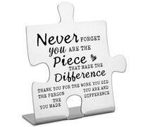 Thank you Appreciation gifts for Mentor Teacher Nurse, Going Away Gift Retirement Gift for Coworker Boss, Never forget you are the Piece that Made the Difference, Funny Office Desk Decor