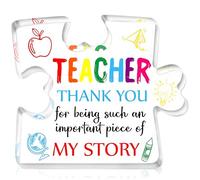 Thank You Appreciation Gifts for Teacher/Mentor, Acrylic Piece That Made The Difference Decor | Retirement Gift for Coworker Boss | Colleague Leaving Gifts Women Men