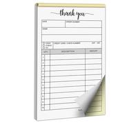 Thank You Book, 3 Pack, Thank You Book for Small Business, Sales Order Book, Receipt Booklet, Self-Copy Sales Order Book, 3.5 x 5.5 Inch