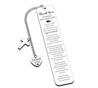 Thank You Bookmark for Friends Inspirational Metal Bookmarks Employee Appreciation Gifts for Coworkers Teachers Women Men Teachers Thanksgiving Christmas Stocking Stuffers Gratitude Book Markers