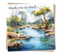 Thank You Card - Beautiful River Scene - Thank You So Much - Made in UK
