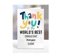 Thank you card for Consultant from Client, To the World's Best, gifts for men, women, greetings card, female, male, presents for Christmas, A5-261a_155