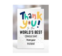 Thank you card for Consultant from Patient, To the World's Best, gifts for men, women, greetings card, female, male, presents for Christmas, A5-261a_156