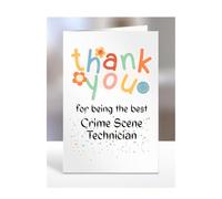 Thank you card for Crime Scene Technician, men, women, him, her, colleague, boss, manager, supervisor, friend, gifts, presents for christmas, A5-212a_169