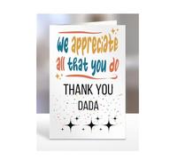 Thank you card for DADA, We appreciate all that you do, Apppreciation, Thoughtful Gesture, Birthday, Gifts for Men or Women, Presents for Christmas, A5-66_61