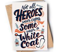 Thank You Card for Doctor - Dr Appreciation - Thank You Cards for Doctor's Day or Nurse Day - White Coat Ceremony or Doctor Graduation Card - Nurse, Preceptor - Birthday, Christmas - NUM 219