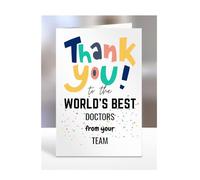 Thank you card for Doctors from Team, To the World's Best, gifts for men, women, greetings card, female, male, presents for Christmas, A5-261a_211