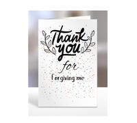 Thank you Card, For forgiving me, Birthday Gifts for Men, Women, Colleagues, Boss, Dad, Mum, Best Friend, Presents for Christmas, A5-173_30
