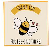 Thank You Card for Friend, Thank You For Bee-ing There, Friendship Card, Friend Card, Funny Friend Card, Thank You Gift For Friend