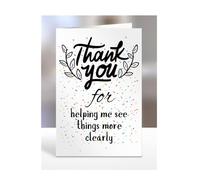 Thank you Card, For helping me see things more clearly, Birthday Gifts for Men, Women, Colleagues, Boss, Dad, Mum, Best Friend, Presents for Christmas, A5-173_39