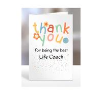 Thank you card for Life Coach, men, women, him, her, colleague, boss, manager, supervisor, friend, gifts, presents for christmas, A5-212b_74