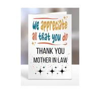 Thank you card for MOTHER IN LAW, We appreciate all that you do, Apppreciation, Thoughtful Gesture, Birthday, Gifts for Men or Women, Presents for Christmas, A5-66_130