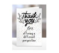 Thank you Card, For offering a different perspective, Birthday Gifts for Men, Women, Colleagues, Boss, Dad, Mum, Best Friend, Presents for Christmas, A5-173_58