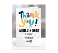 Thank you card for Patient from Nurse, To the World's Best, gifts for men, women, greetings card, female, male, presents for Christmas, A5-261b_285