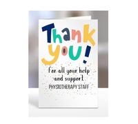 Thank you Card for Physiotherapy STAFF, Medical Gifts, Men, Women, All your Help and Support, From Patient, Appreciation, Presents for Christmas, A5-221_96