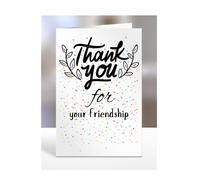 Thank you Card, For your friendship, Birthday Gifts for Men, Women, Colleagues, Boss, Dad, Mum, Best Friend, Presents for Christmas, A5-173_84