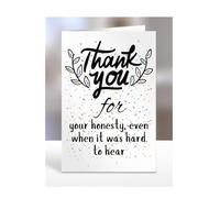 Thank you Card, For your honesty, even when it was hard, Birthday Gifts for Men, Women, Colleagues, Boss, Dad, Mum, Best Friend, Presents for Christmas, A5-173_88