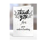 Thank you Card, For your understanding, Birthday Gifts for Men, Women, Colleagues, Boss, Dad, Mum, Best Friend, Presents for Christmas, A5-173_100