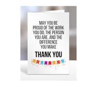 Thank you card, May you be proud of the work you do, the person you are and the difference you make, A5-139_216