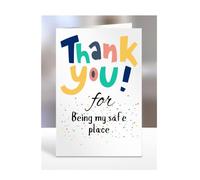 Thank you Card Present, For Being my safe place, Birthday Gifts for Men, Women, Female, Male, Him, Her, Presents for Christmas, A5-172a_34