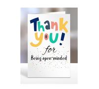 Thank you Card Present, For Being open-minded, Birthday Gifts for Men, Women, Female, Male, Him, Her, Presents for Christmas, A5-172a_37
