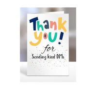 Thank you Card Present, For Sending kind DMs, Birthday Gifts for Men, Women, Female, Male, Him, Her, Presents for Christmas, A5-172a_233