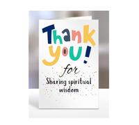 Thank you Card Present, For Sharing spiritual wisdom, Birthday Gifts for Men, Women, Female, Male, Him, Her, Presents for Christmas, A5-172a_244